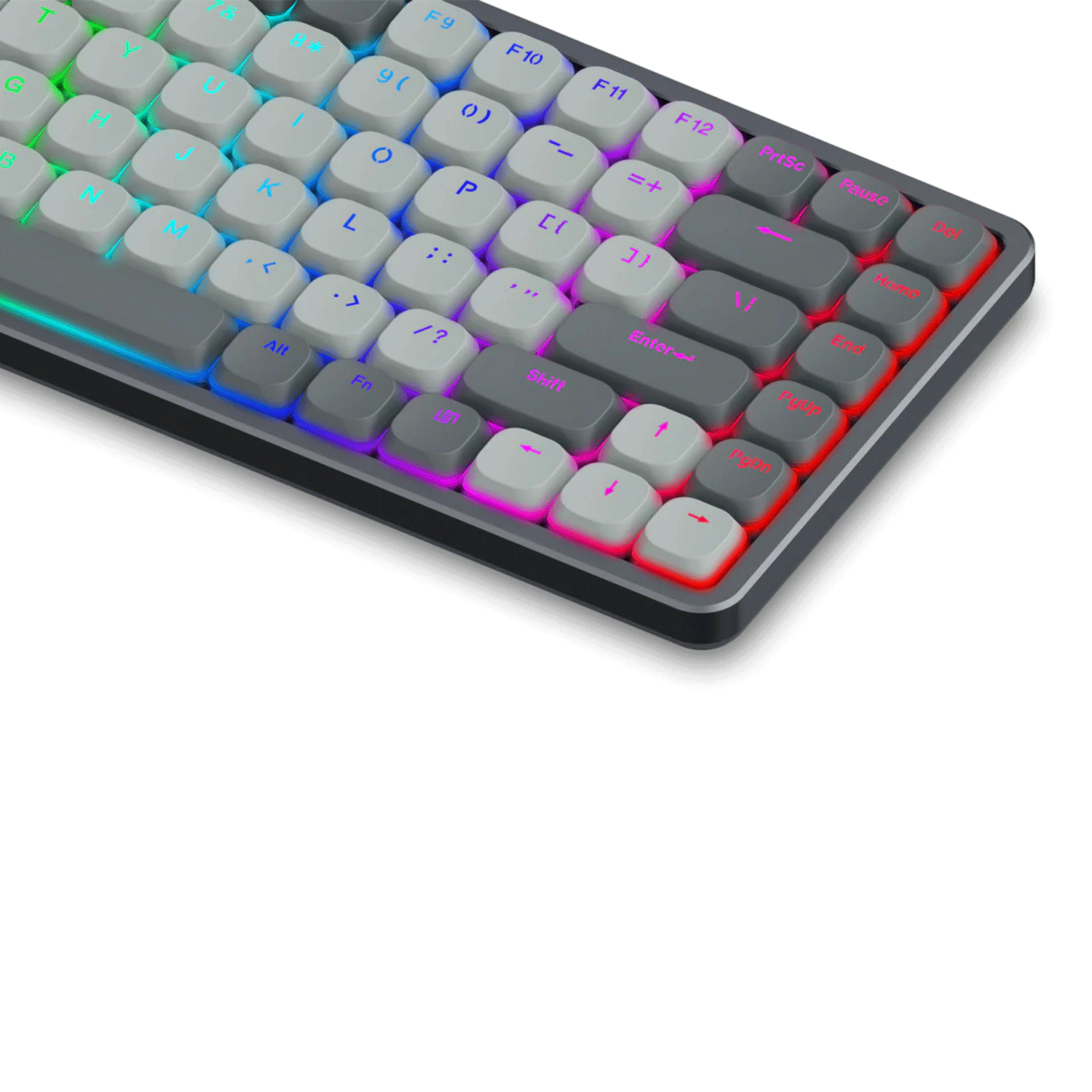 Redragon Azure Tri Mode RGB 84 Keys Mechanical Gaming Keyboard Grey Red Switch (K652GG-RGB-PRO)