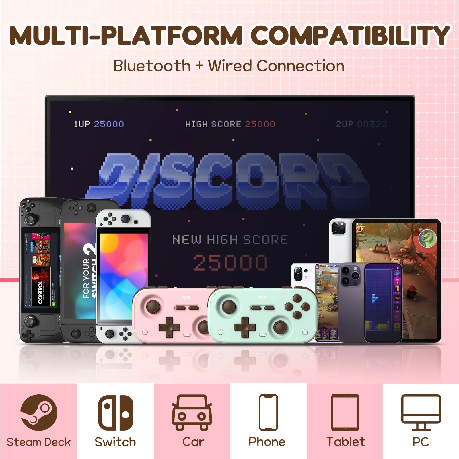 IINE Palm-Sized Retro Chronos Controller