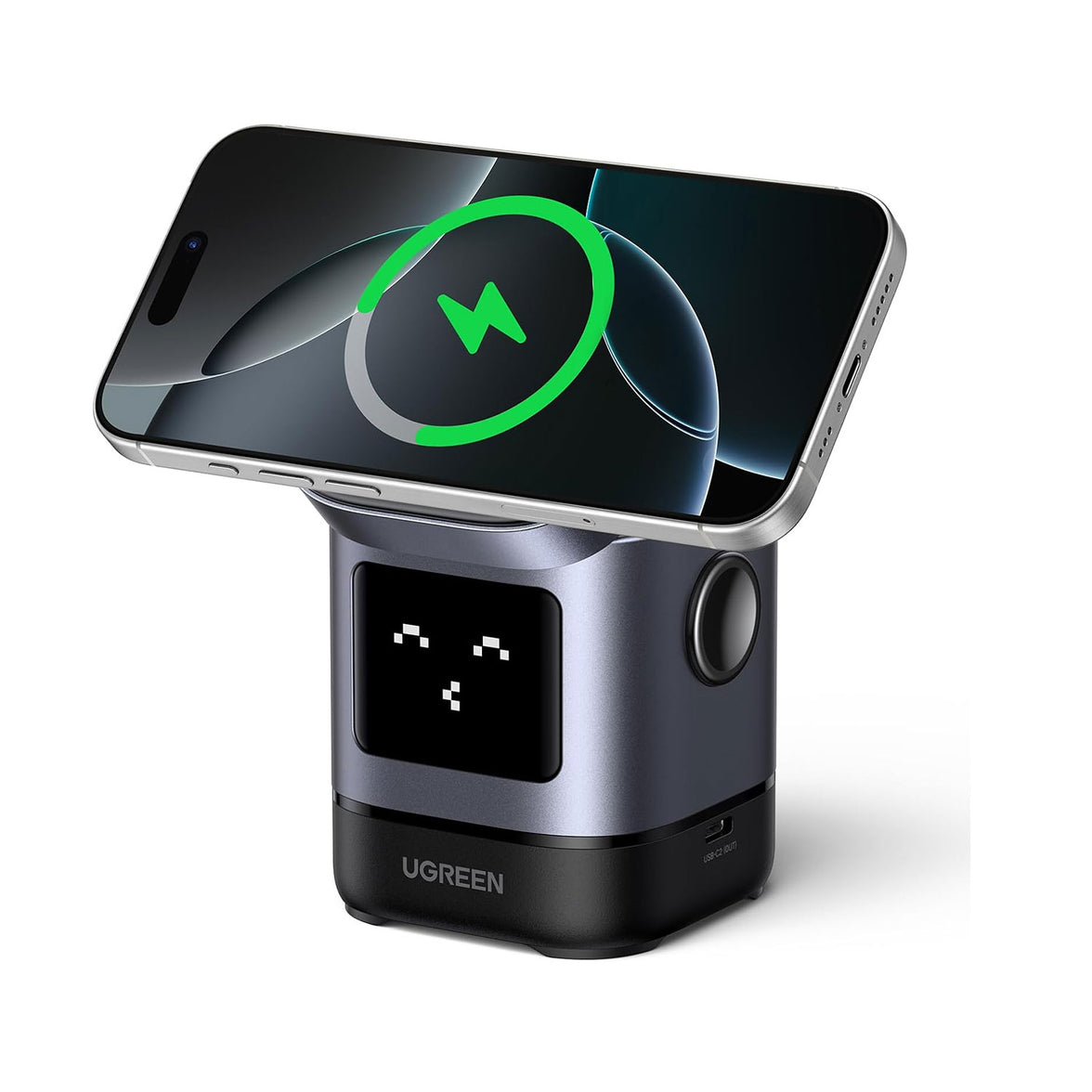 UGREEN 2-in-1 Robot Wireless Charger for IPhone + AirPods [W709/45775]