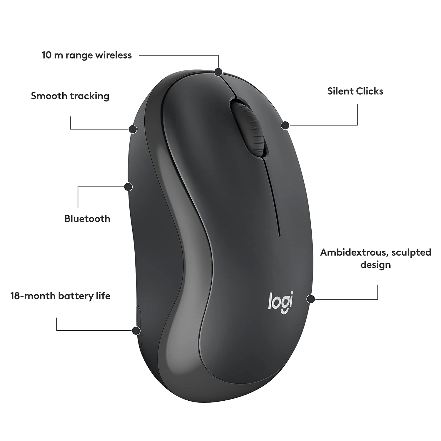 LOGITECH M240 Silent BT Mouse [Graphite]