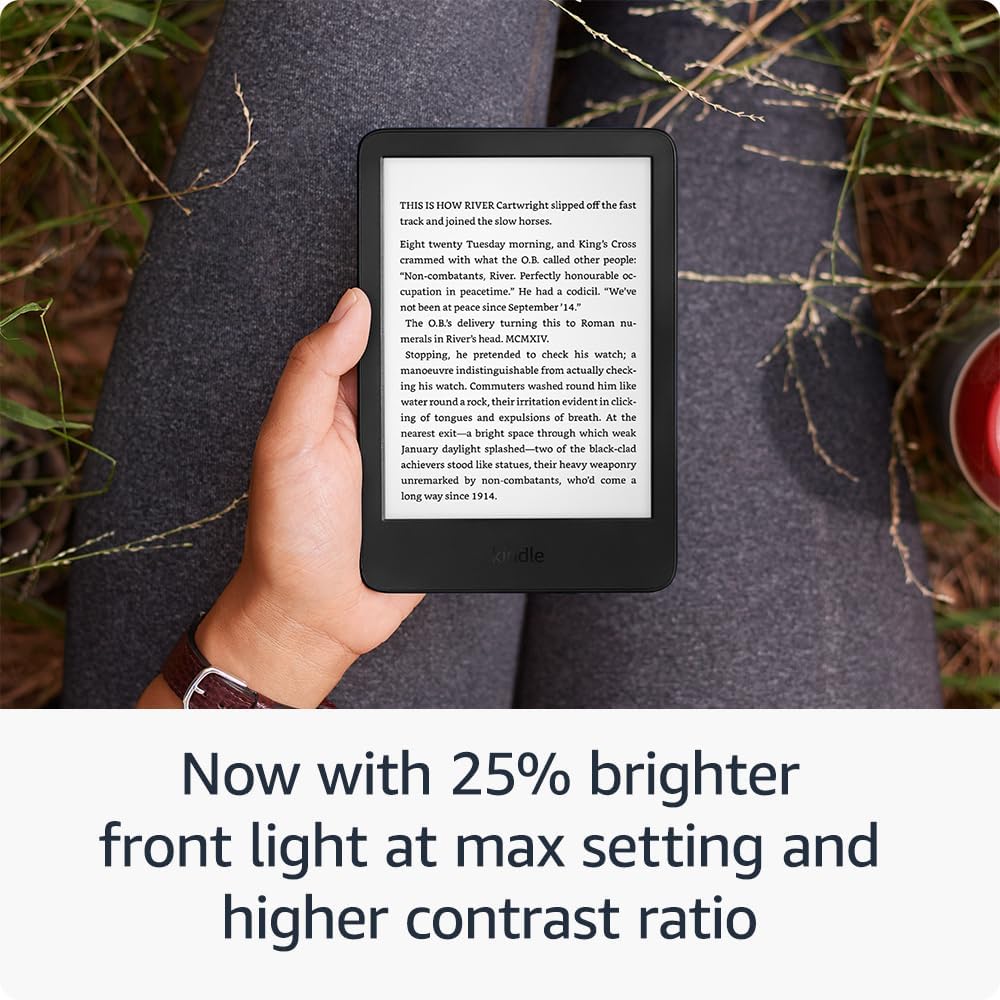 Amazon Kindle 16GB 11th Gen - Lightest and most compact Kindle, with adjustable front light, and long battery life 2024