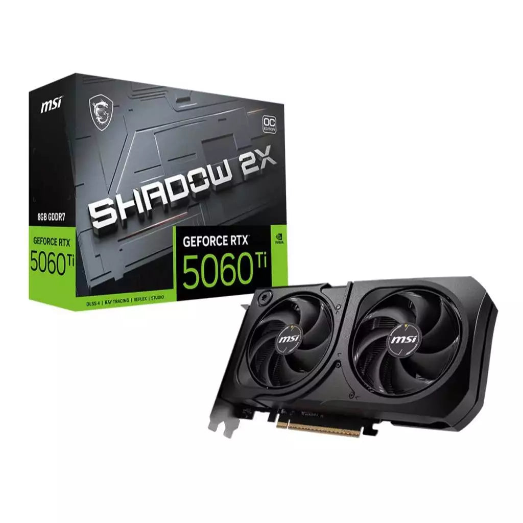 MSI GeForce RTX 5060 8GB GDDR7 Shadow 2X OC Graphics Card