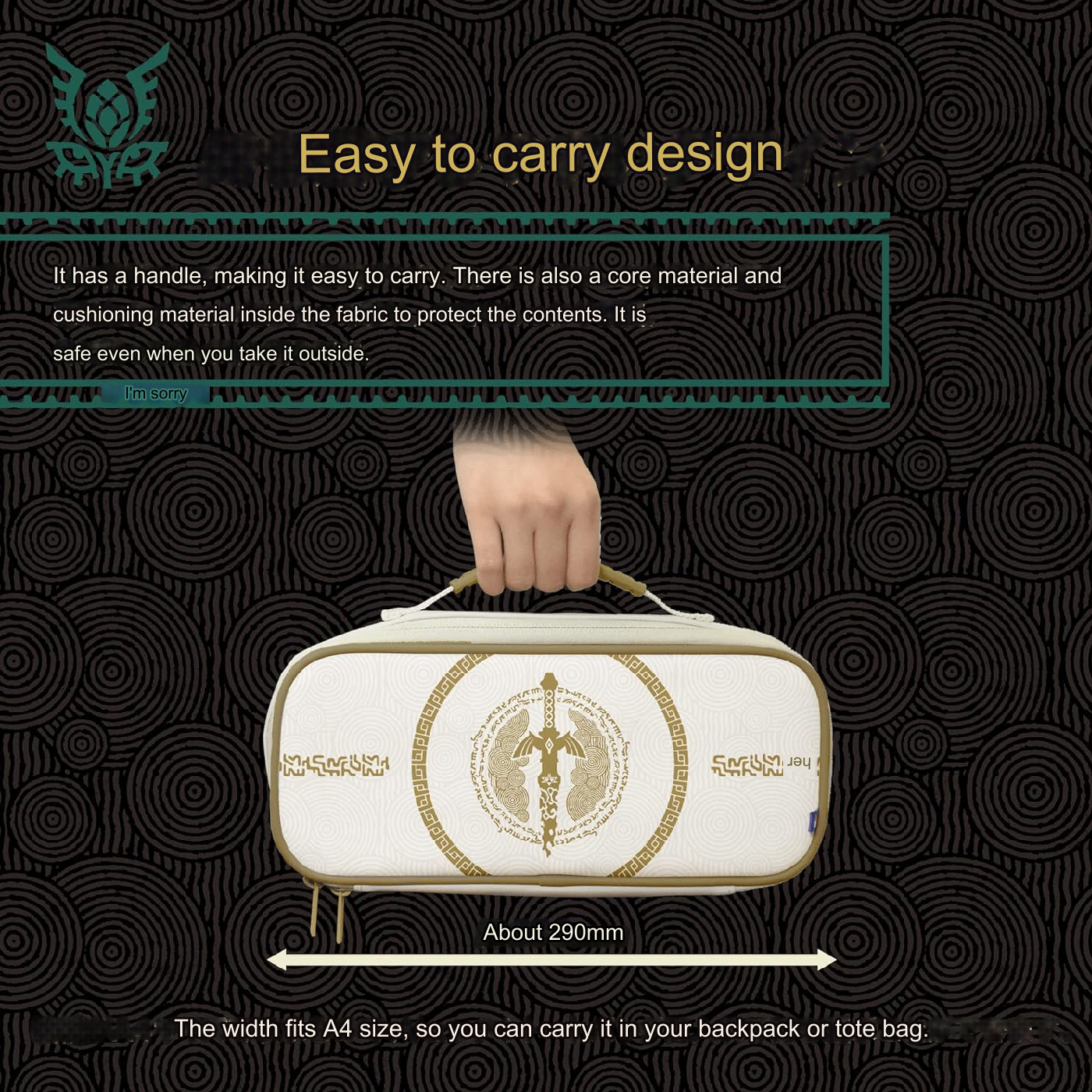 Hori Compact Cargo Pouch The Legend Of Zelda Tears Of The Kingdom for Switch V2/OLED NSW-434A