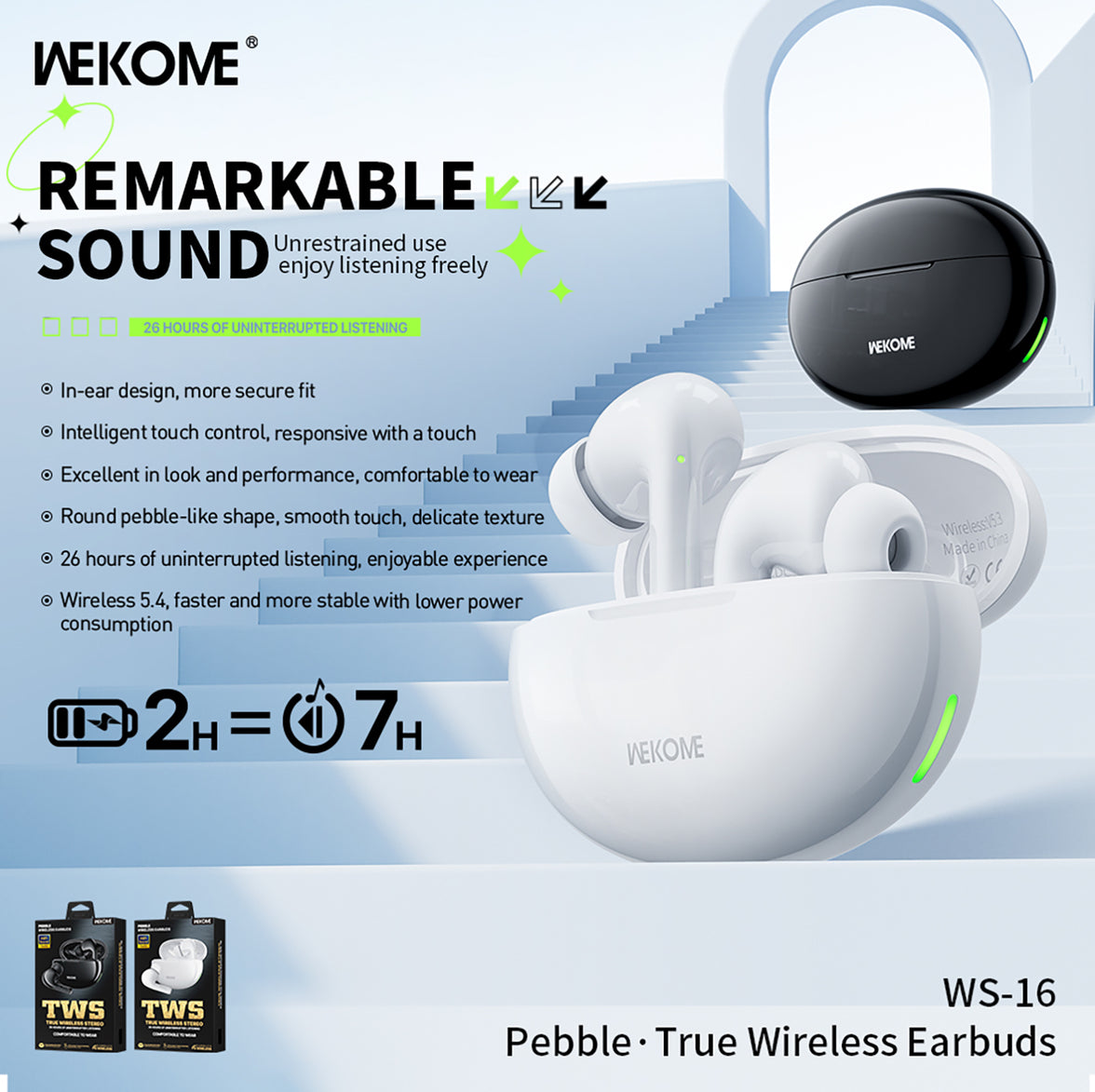 WEKOME Wireless Earbuds WS-16