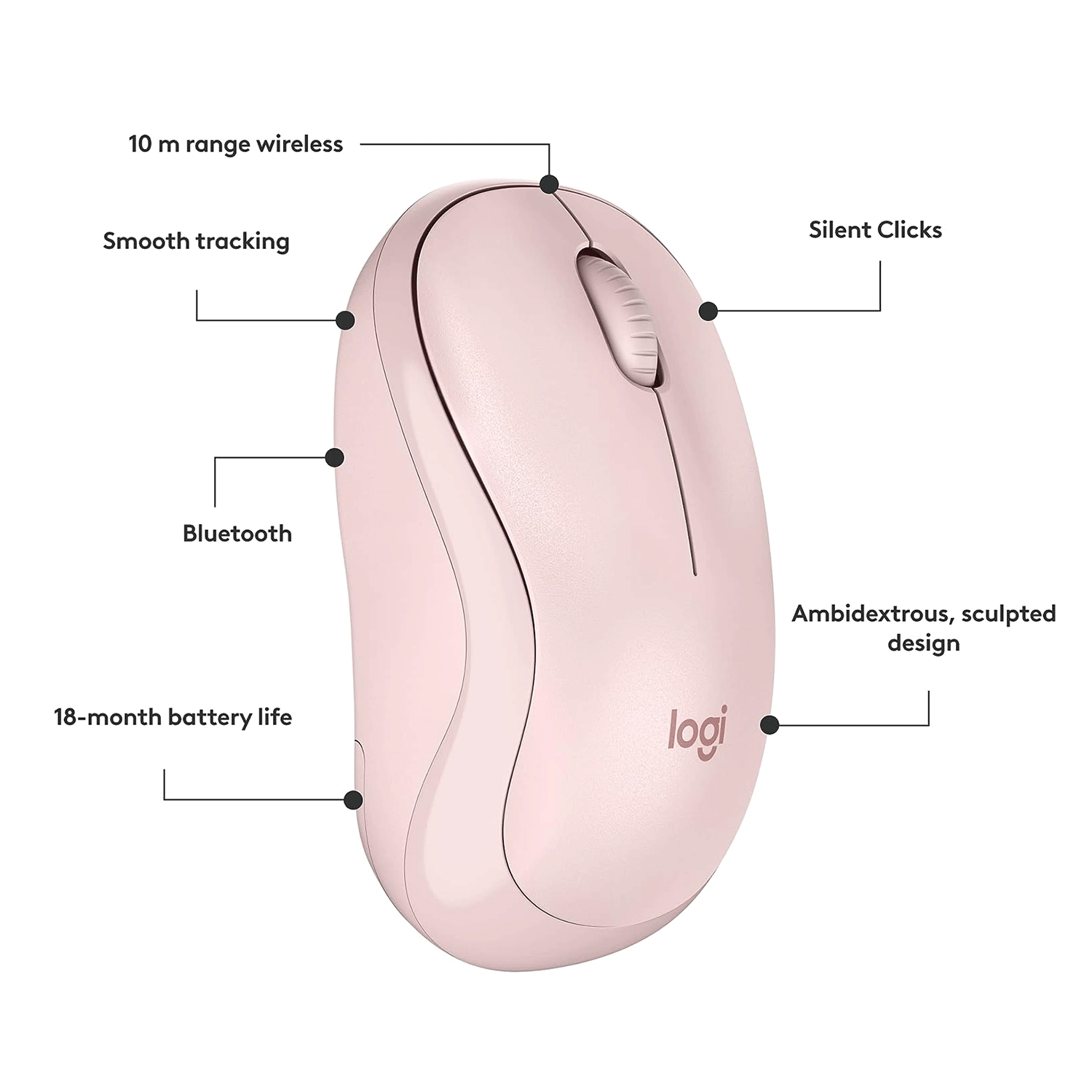 LOGITECH M240 Silent BT Mouse [Rose]
