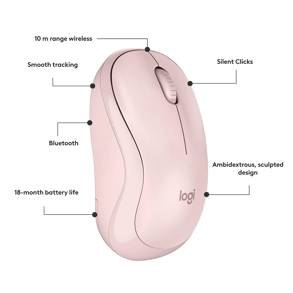 LOGITECH M240 Silent BT Mouse [Rose]
