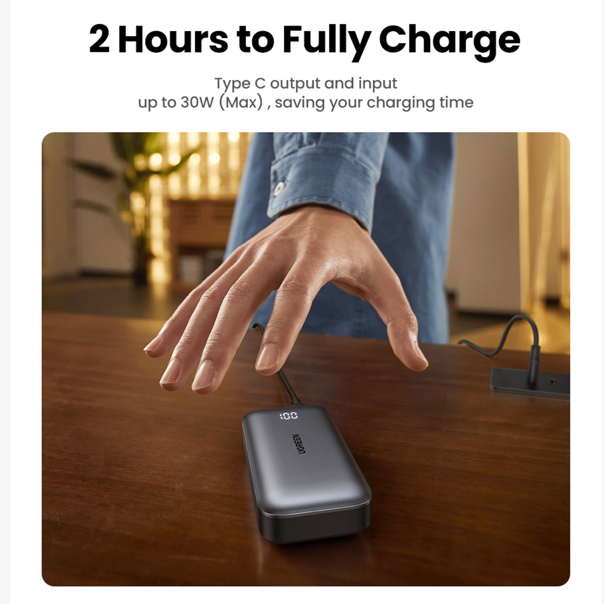 UGREEN Mini Quick Charging 30W Powerbank 10000mah [PB502/25185]