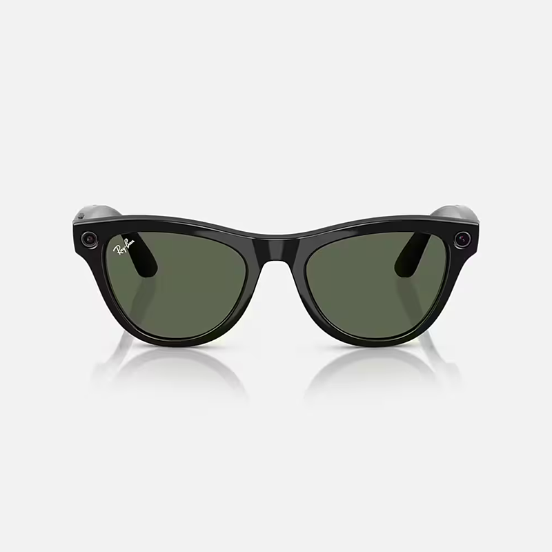 Ray-Ban Meta Skyler Smart Glasses w/ Meta AI G-15 Green Lens / Shiny Black US