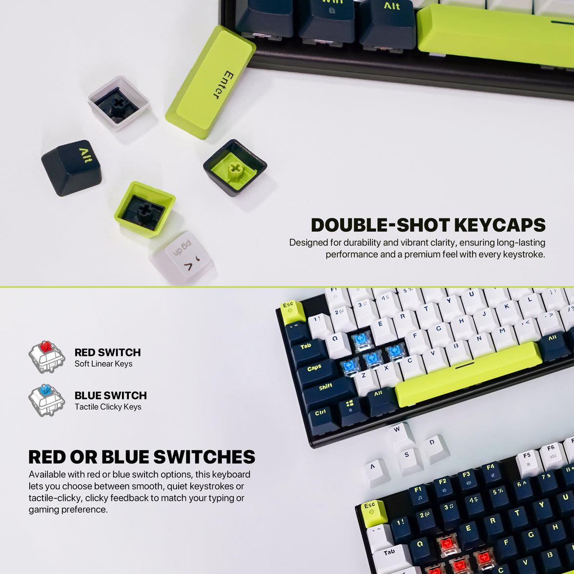 Fantech Atom87S TKL Yoru Edition Mechanical Gaming Keyboard Black Blue Switch (MK877S)