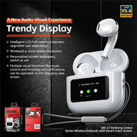 WEKOME Liton Series  Wireless Earpods with smart color screen (White) WS-27