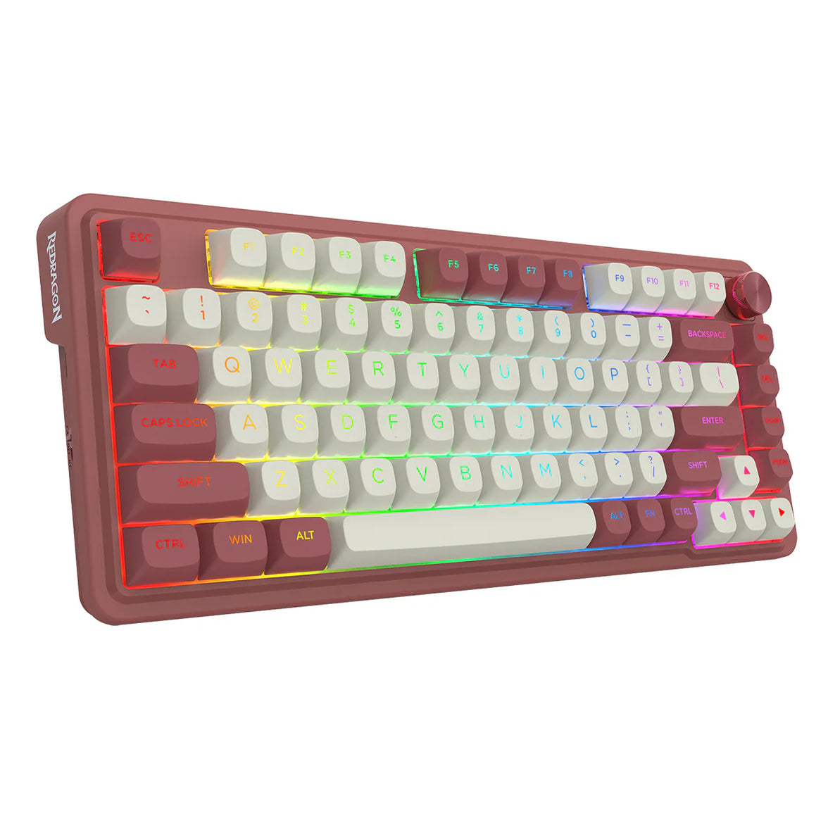 Redragon Ucal Max Tri-Mode Gaming Keyboard White-Red (K673WR RGB)