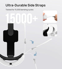 Transnovo VR Head Strap with 10000 mAh Battery for Meta Quest 3S White
