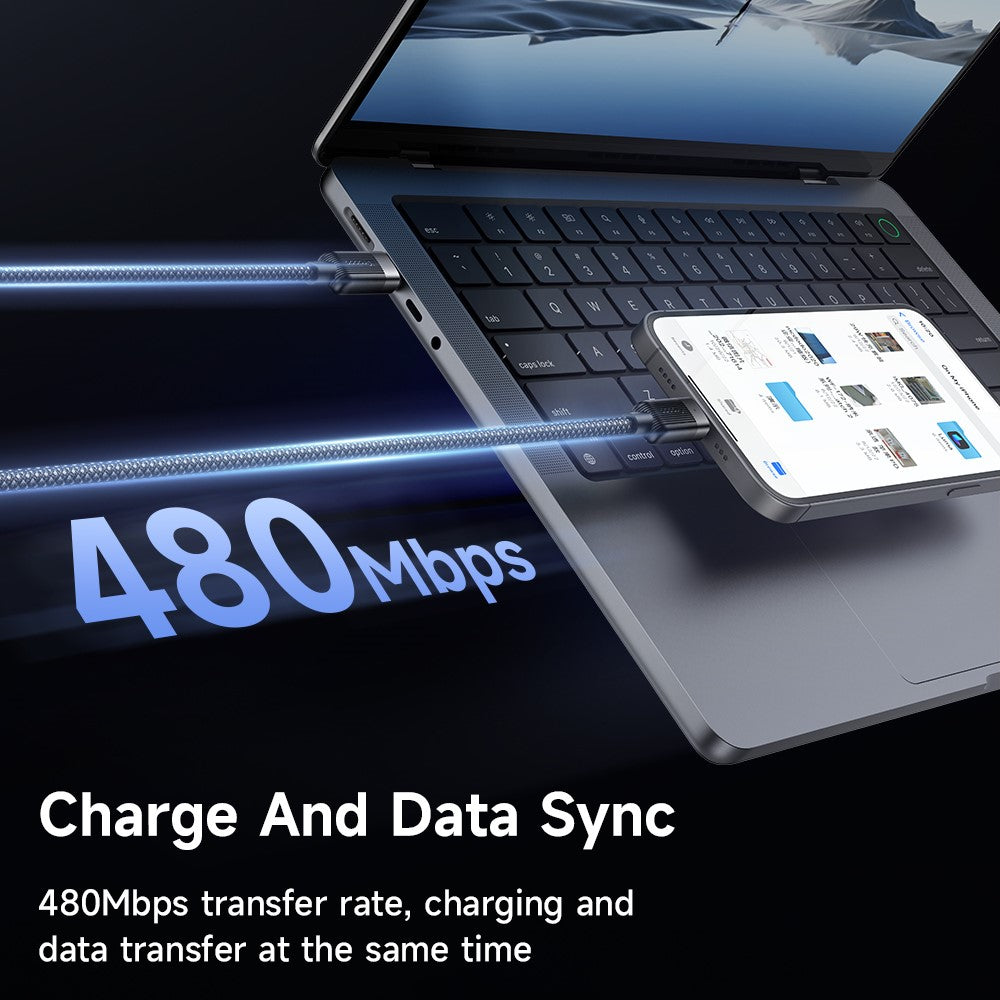 Mcdodo USB-C to USB-C 60W Magnetic Self-Winding Data Cable 1.2m CA-2000
