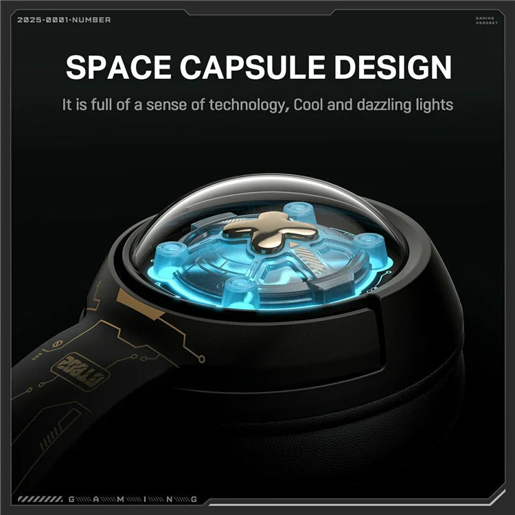 Onikuma GT802 Space Capsule Tri-Mode Wireless Gaming Headset Black