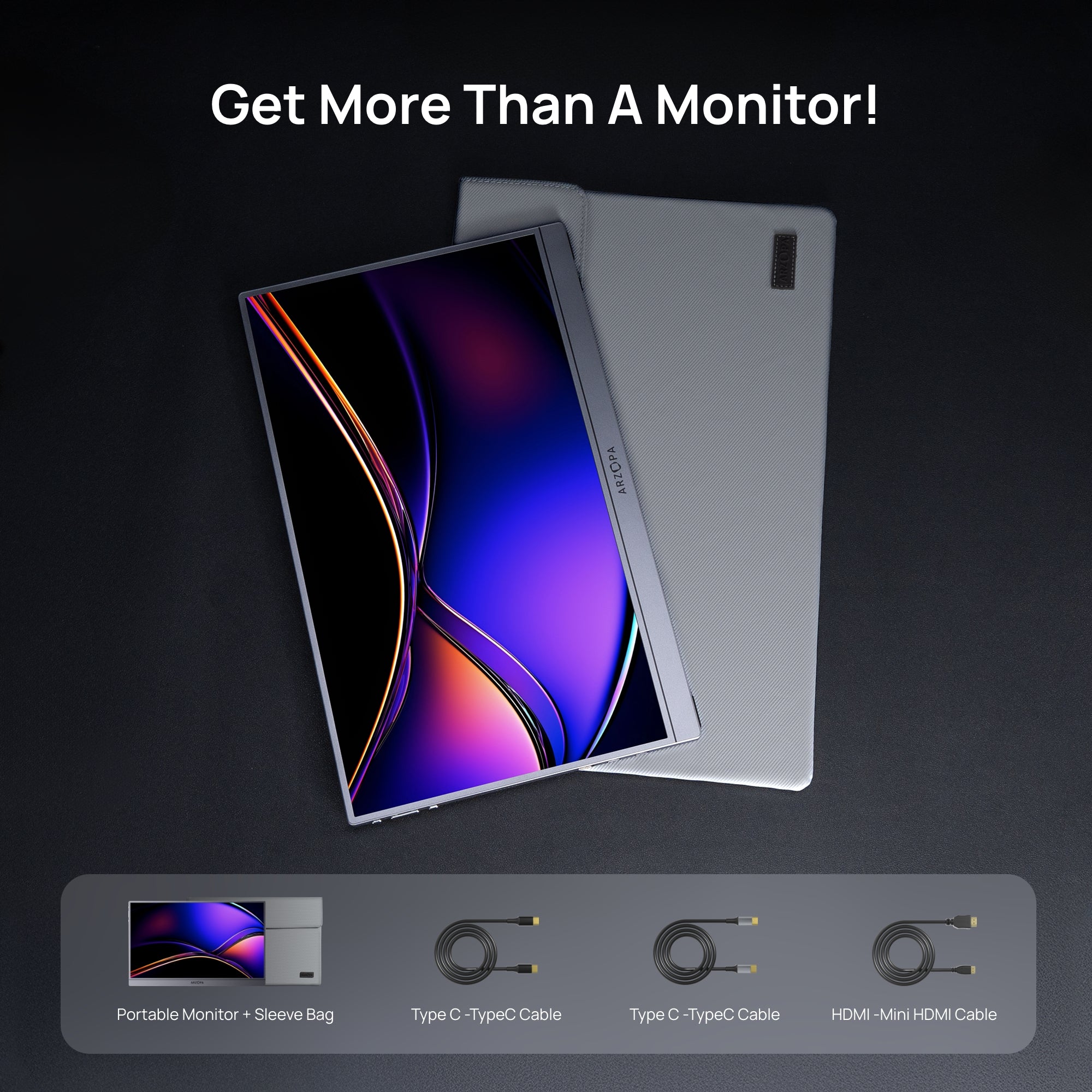 [PRE-ORDER] ARZOPA Z1FC 15.6" FHD Portable Monitor (Grey)