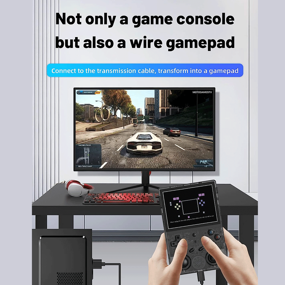 ANBERNIC RG353V Retro Handheld Gaming Console 3.5” iPS Multi-Touch Screen LPDDR4 Android & Linux Wi-Fi Game Player