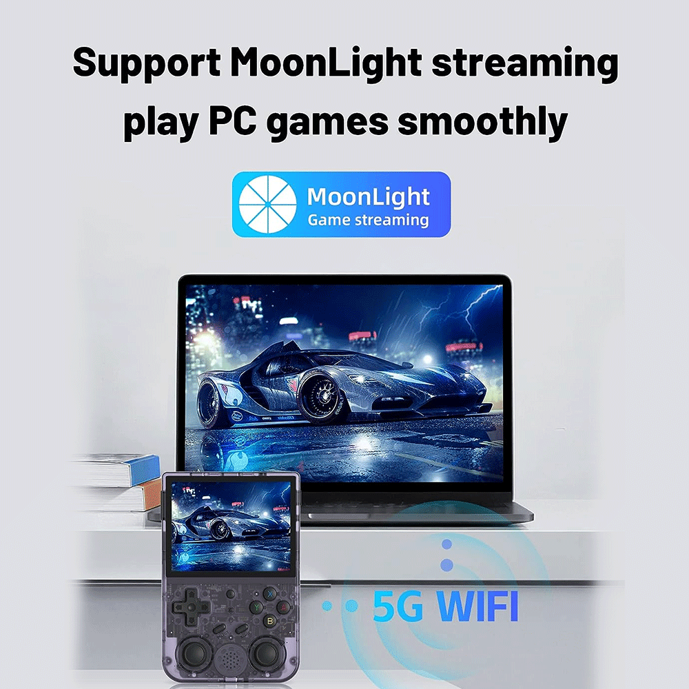 ANBERNIC RG353V Retro Handheld Gaming Console 3.5” iPS Multi-Touch Screen LPDDR4 Android & Linux Wi-Fi Game Player