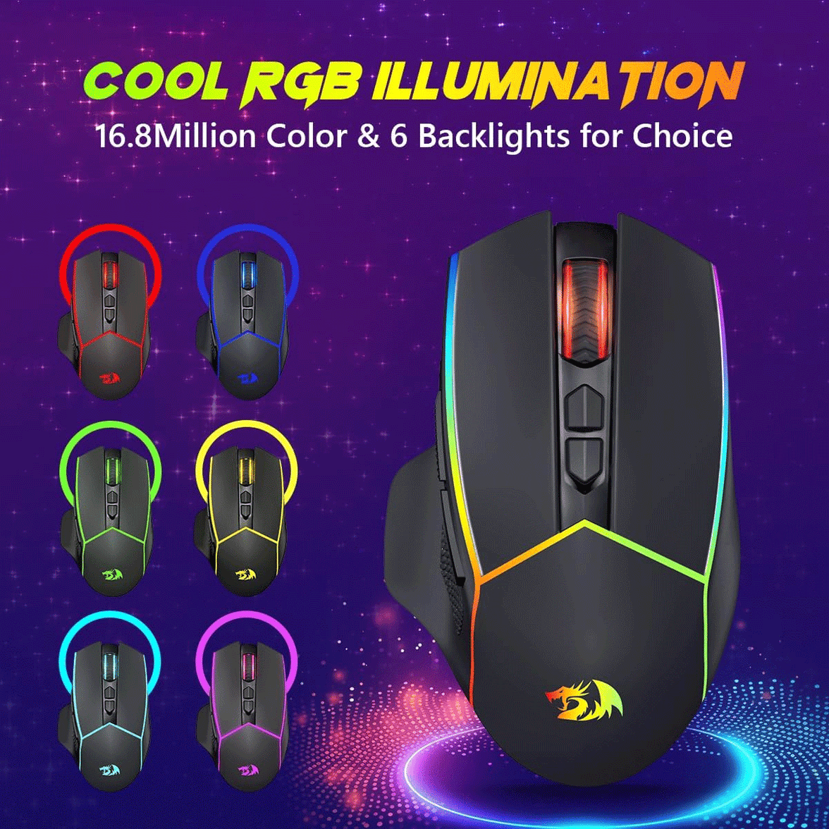 Redragon Axe RGB Wireless Gaming Mouse (M814RGB-PRO)