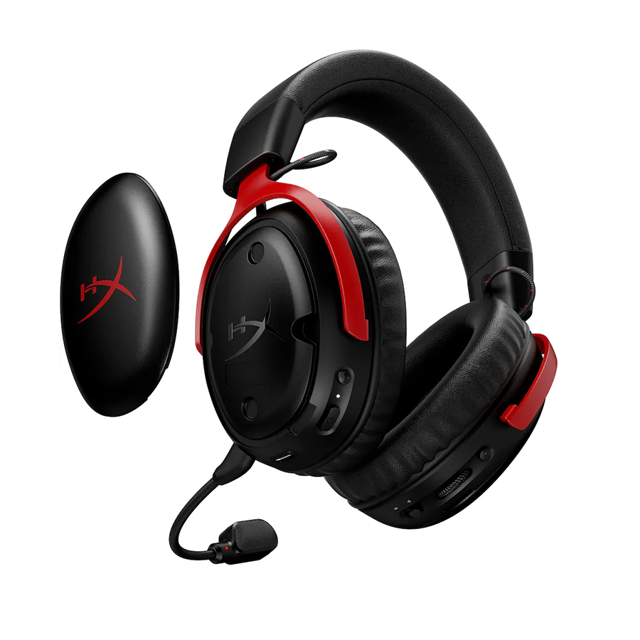 HyperX Cloud III S Wireless Gaming Headset for PC/PS5/PS4/N-Switch/Mobile Black/Red (A59Z0AA)