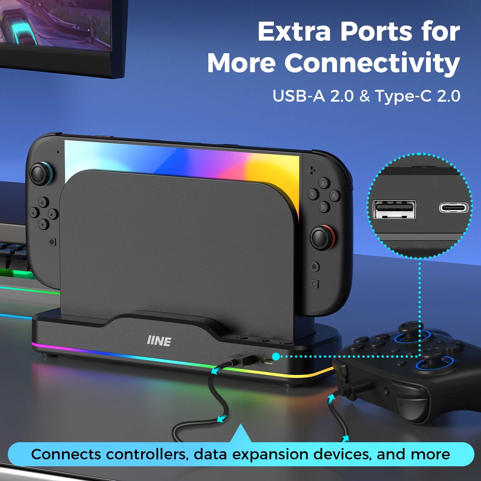 IINE Cooling Fan For Nintendo Switch 2 Dock L1101