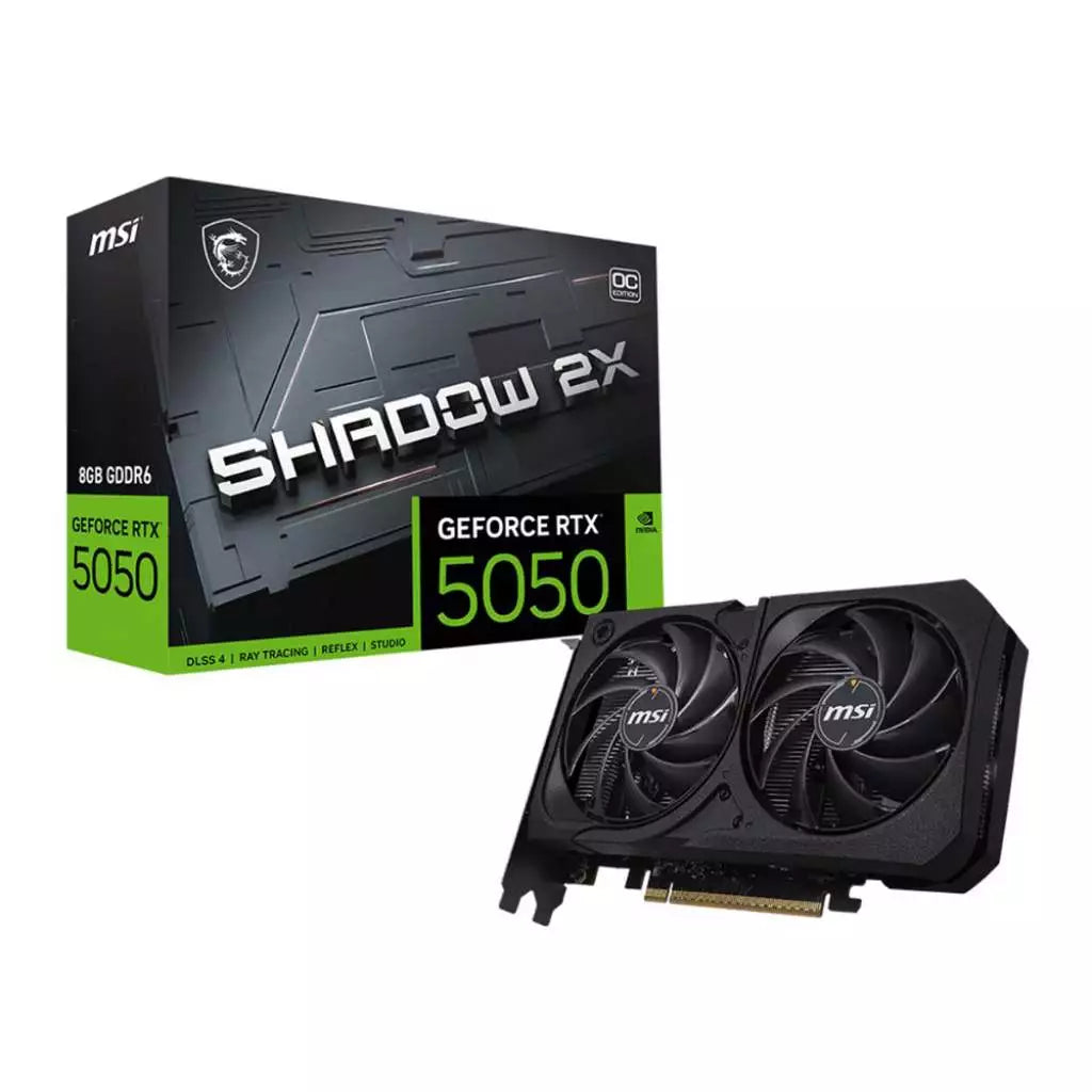 MSI GeForce RTX 5050 8GB GDDR6 Shadow 2X OC Graphics Card