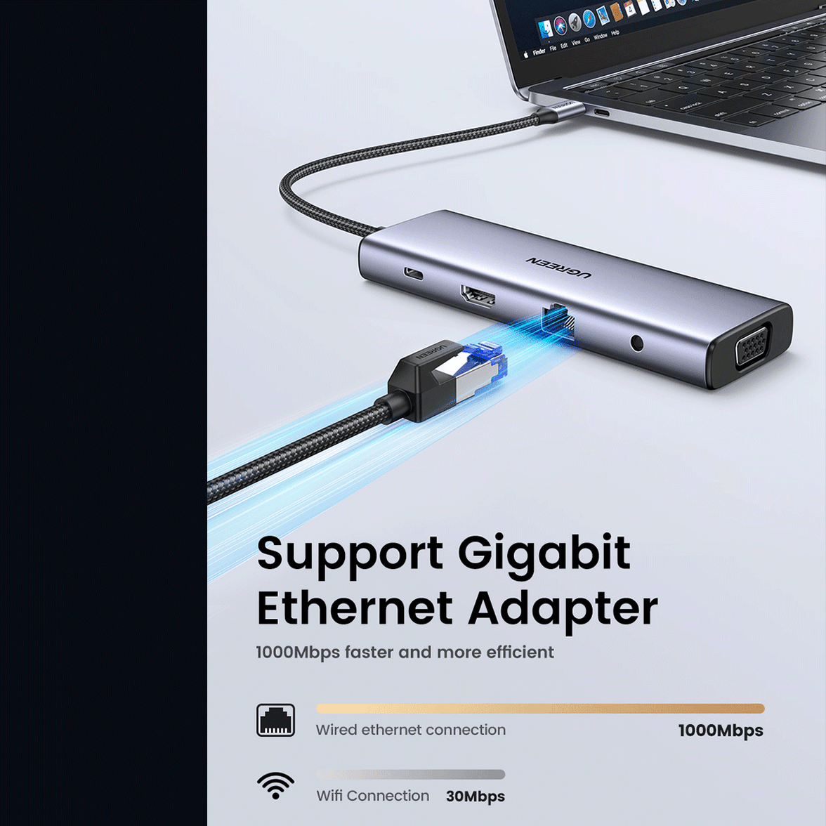 UGREEN USB-C 9-In-1 Multifunction Adapter - 15cm [CM498/15600]