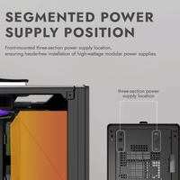 DarkFlash WD200 Wood Edition Veneer Panel M-ATX PC Case (Black)