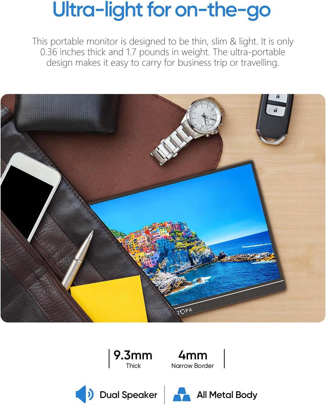 [PRE-ORDER] ARZOPA Z1FC 15.6" FHD Portable Monitor (Black)