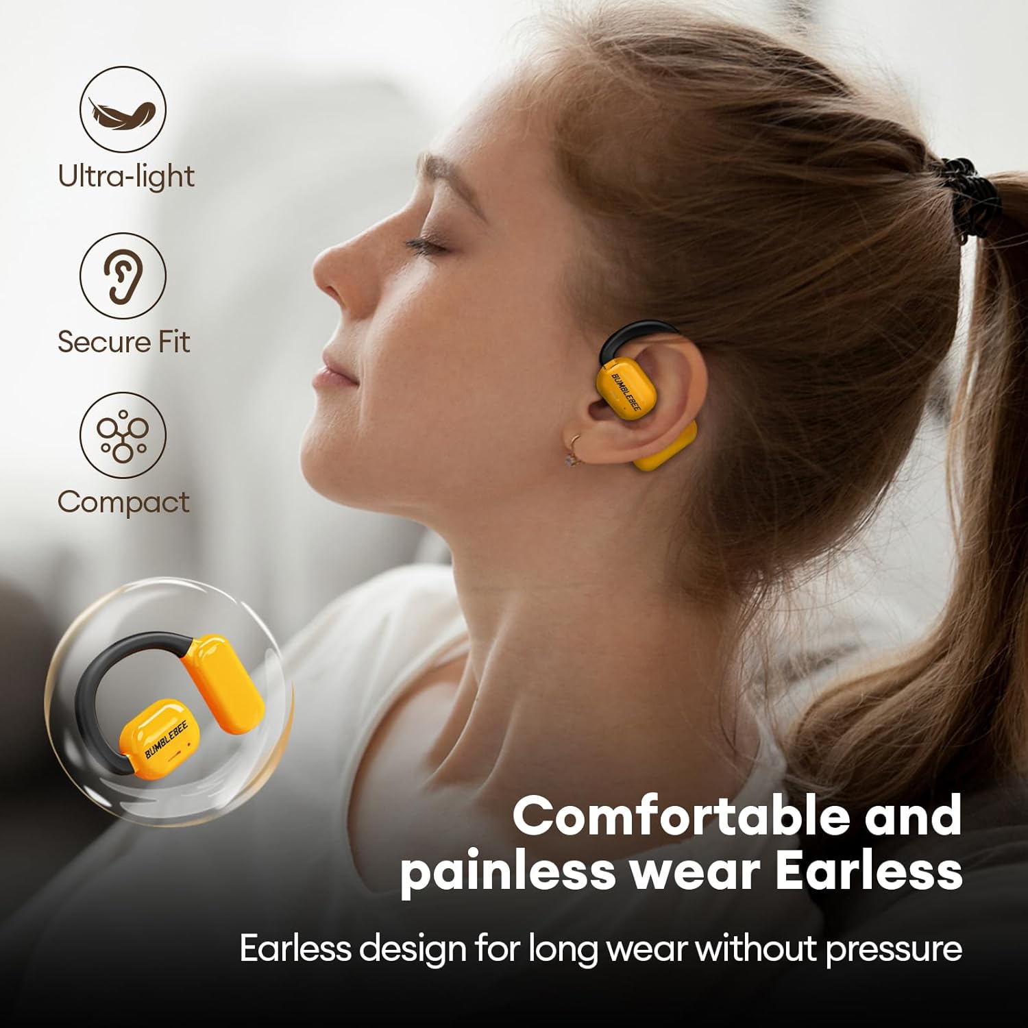 Transformers TF-T09 Gaming Bluetooth Earphone (Yellow)