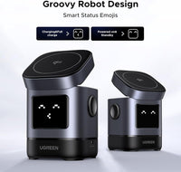 UGREEN 2-in-1 Robot Wireless Charger for IPhone + AirPods [W709/45775]