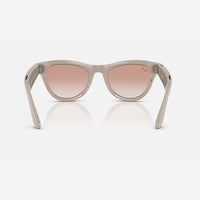 Ray-Ban Meta Skyler Smart Glasses w/ Meta Ai Pink Lense / Shiny Chalk Gray