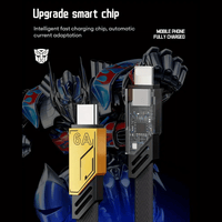 Transformers TF-A10 Braided Charging Lightning Cable Black