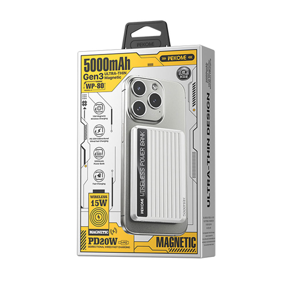 WEKOME UltraThin Magsafe  Powerbank 15W (5000mAh) WP-80