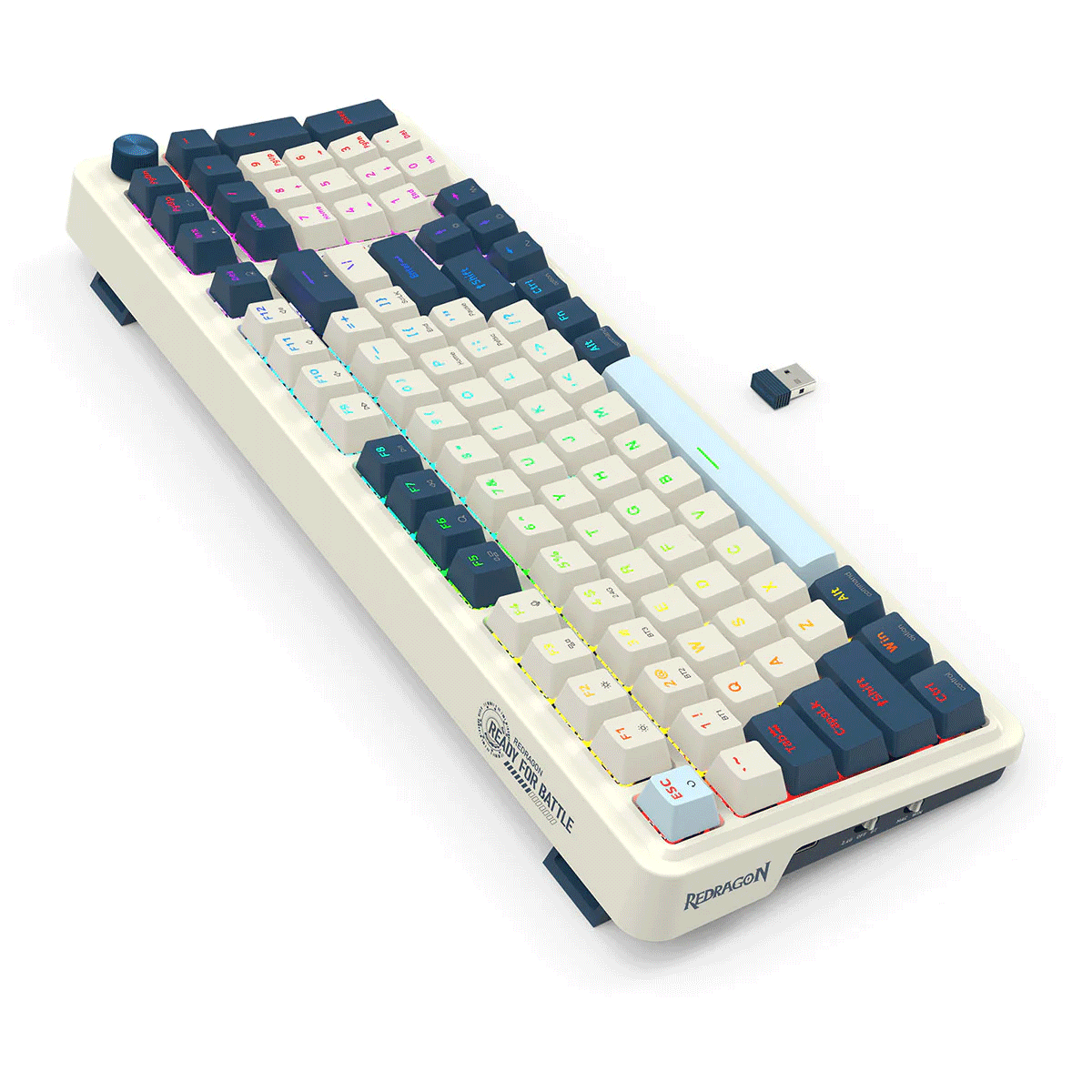 Redragon Eisa Pro RGB Tri Mode 98 Keys Mechanical Keyboard Blue Himmel Red Switch [K686WB-RGB]