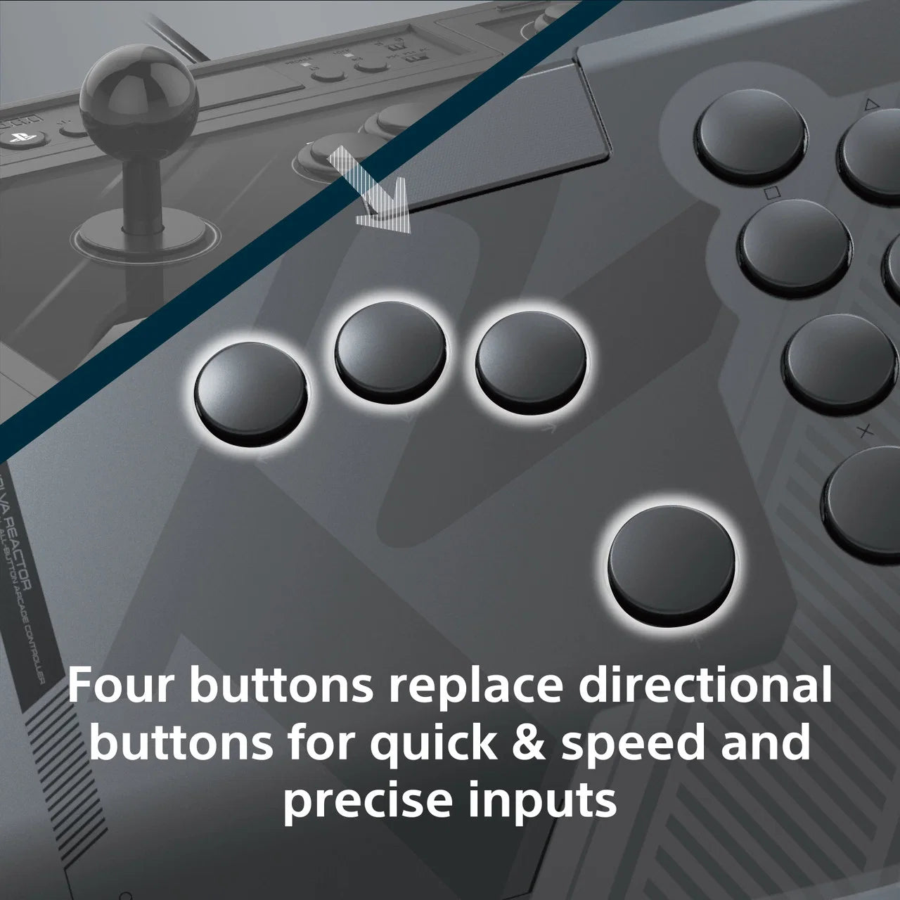 Hori Nolva Reactor Mechanical All-Button Arcade Controller for PS5/PS4/PC (SPF-050A)