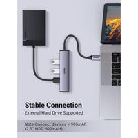 UGREEN USB-C TO 4 USB 3.0 Hub (Grey) [CM473/20841]