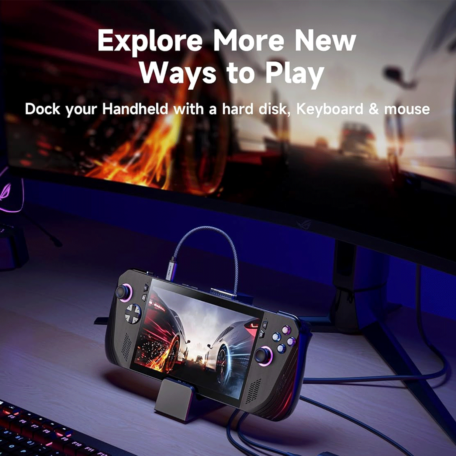 JSAUX 6-in-1 Multifunctional Docking Station for Steam Deck/ROG Ally/Legion Go/MSI Claw (HB0609)