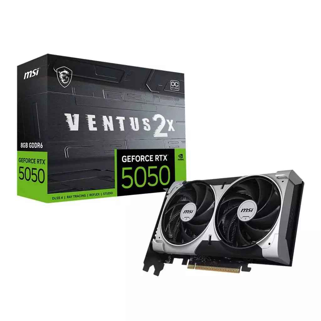 MSI GeForce RTX 5050 8GB GDDR6 Ventus 2X OC Graphics Card