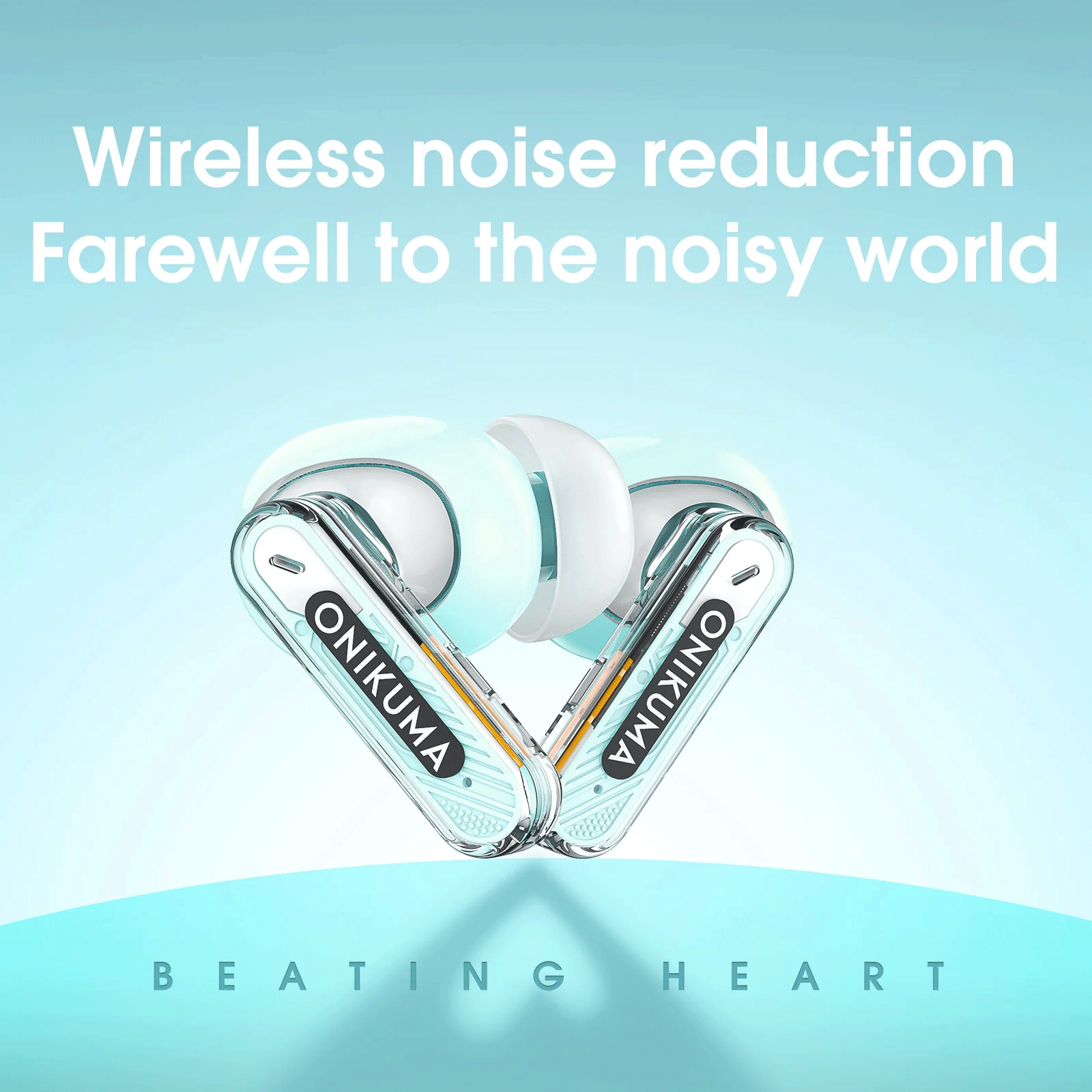 Onikuma T5 Trend Wireless Earphones With Hi-Fi Sound Quality & Noise Reduction