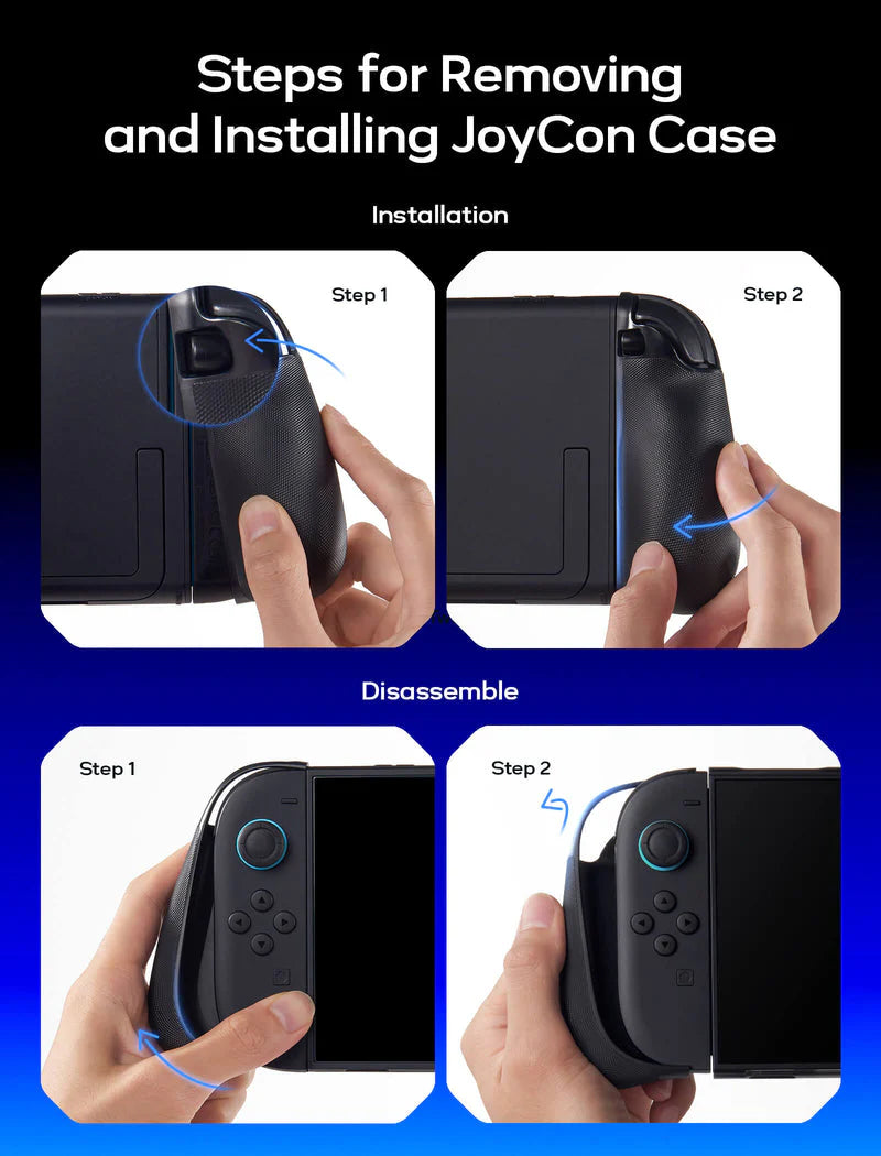 JSAUX Shock Absorbent Split Protective Case for Nintendo Switch 2 (Black) PC0114