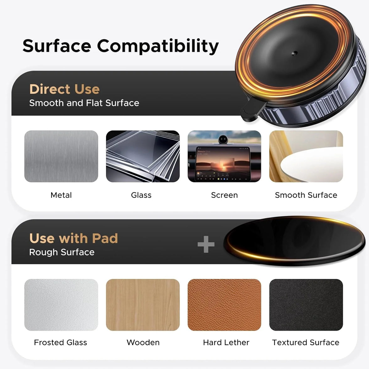 Ugreen Suction Cup Magnetic Phone Mount Black (LP970/75666)