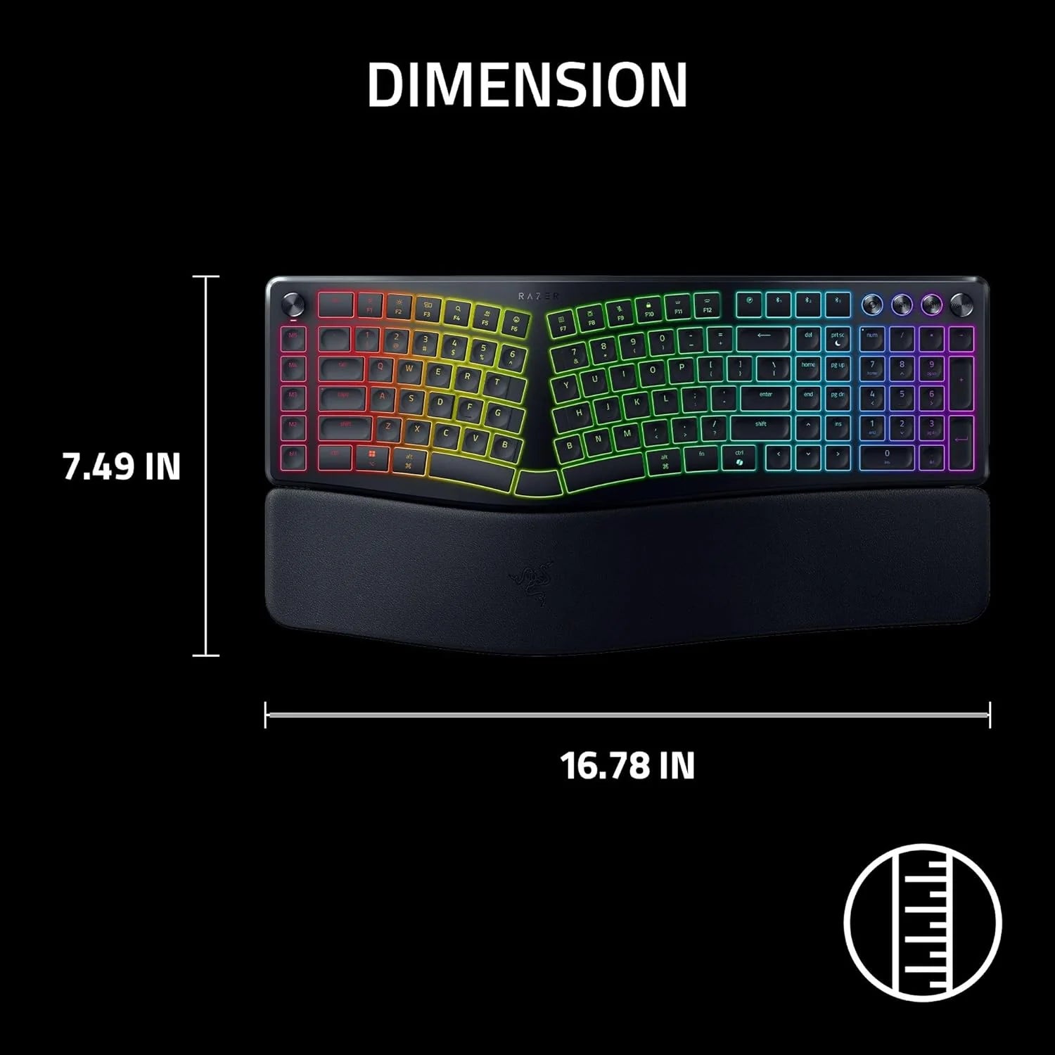 Razer Pro Type Ergo Wireless Split Ergonomic RGB Keyboard