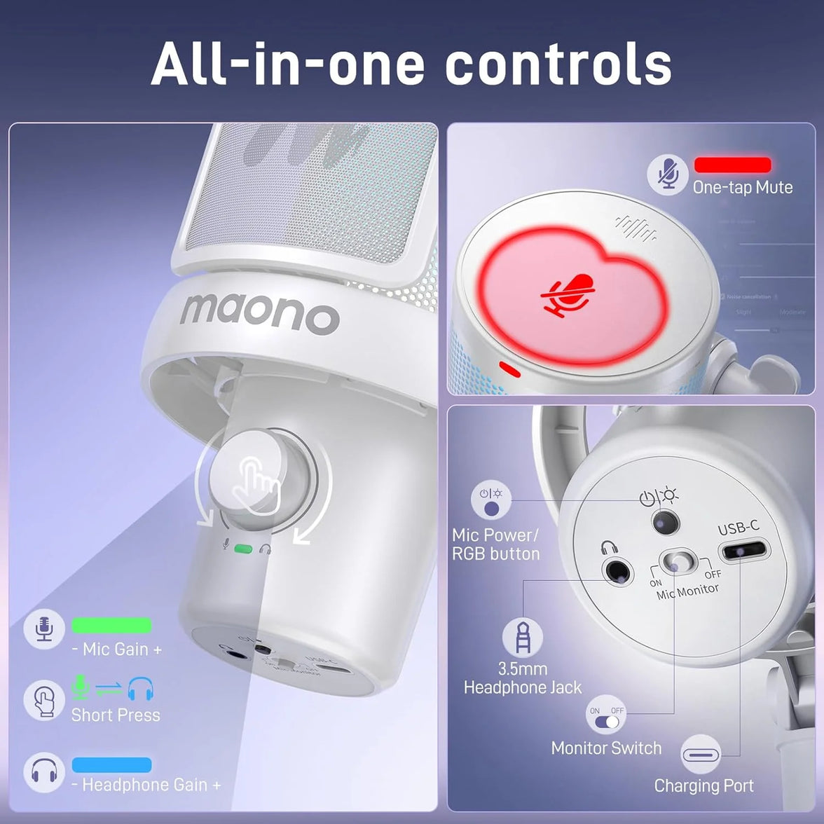 Maono DM40 Pro Wireless Condenser Microphone