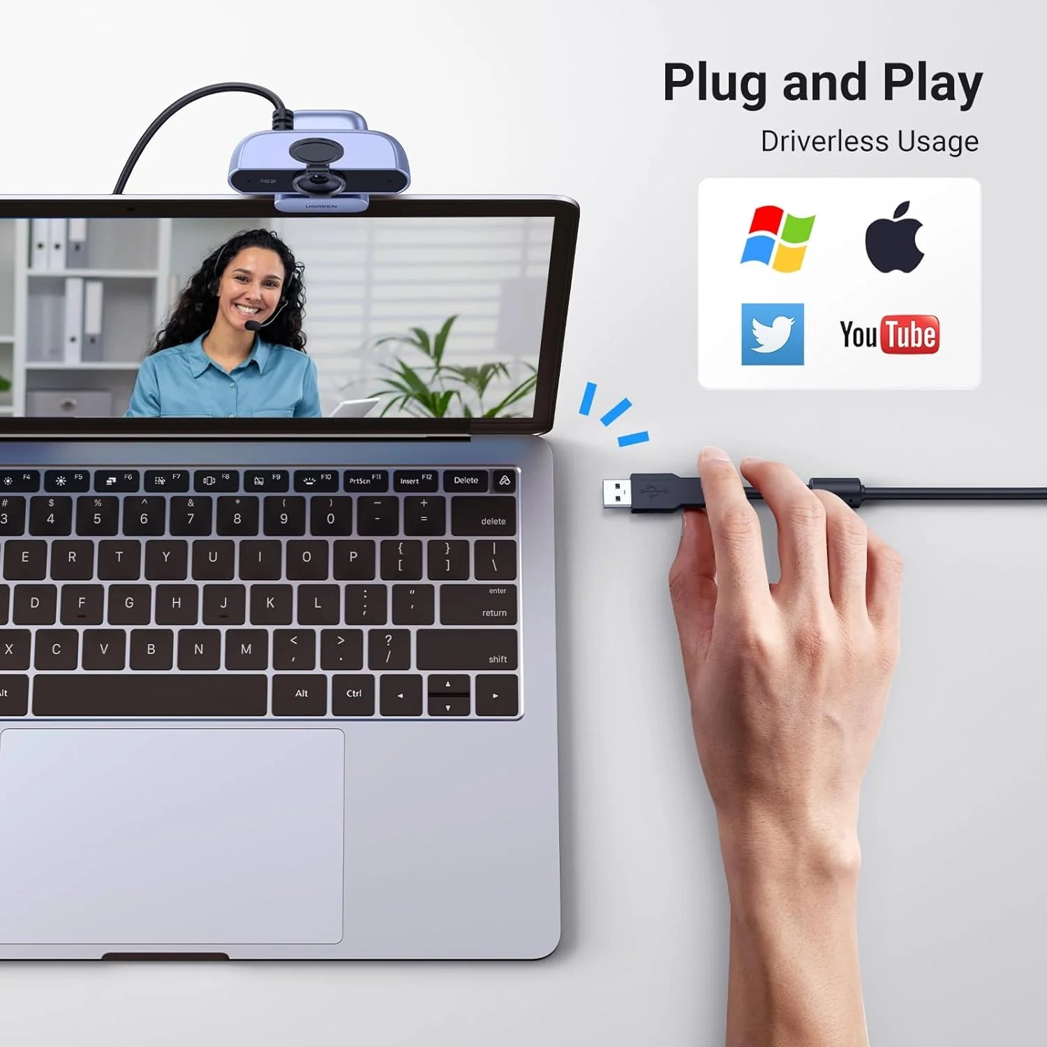 Ugreen 2K 30FPS USB Full HD Webcam (CM717/25442)