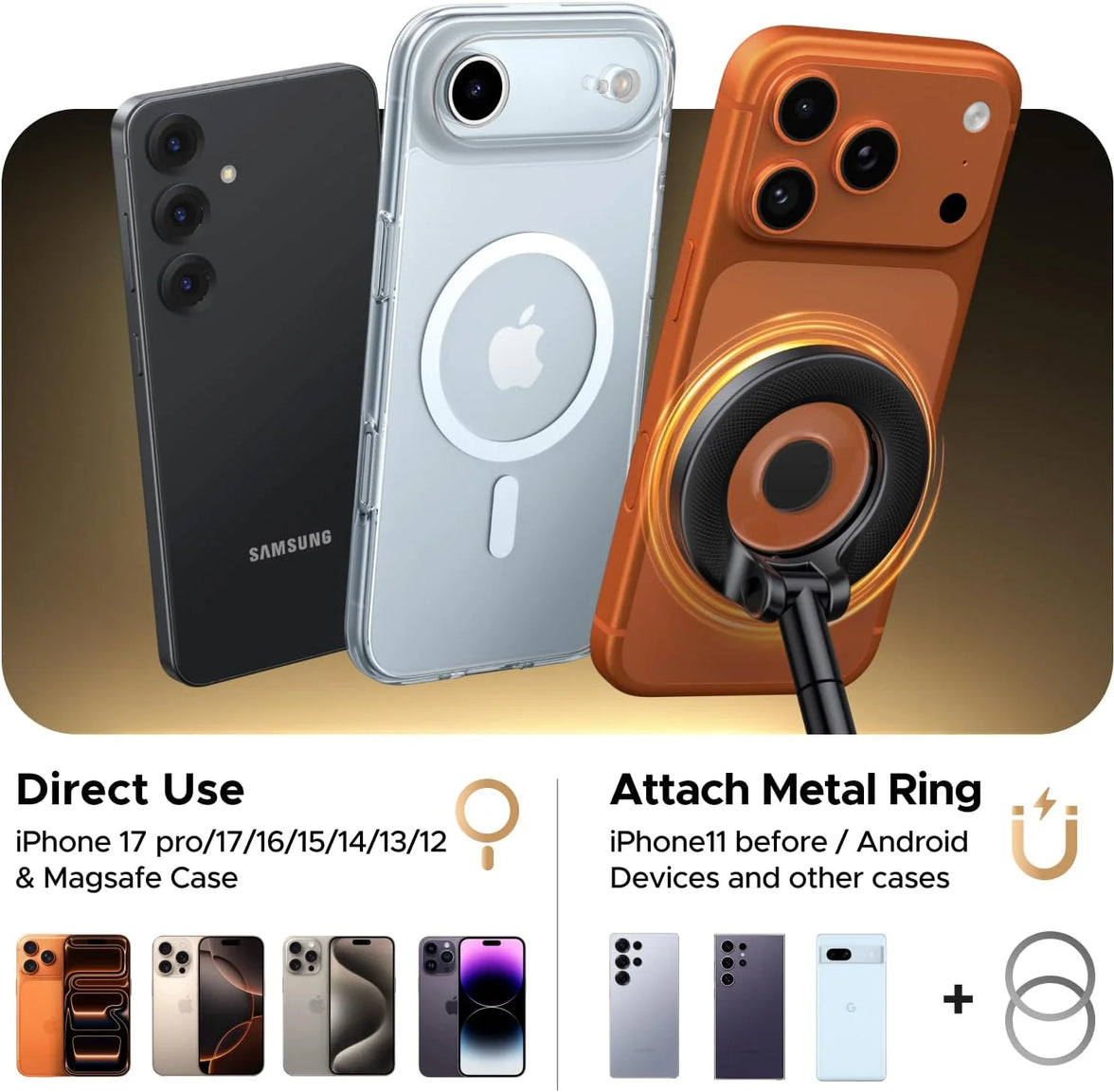 Ugreen Suction Cup Magnetic Phone Mount Black (LP970/75666)