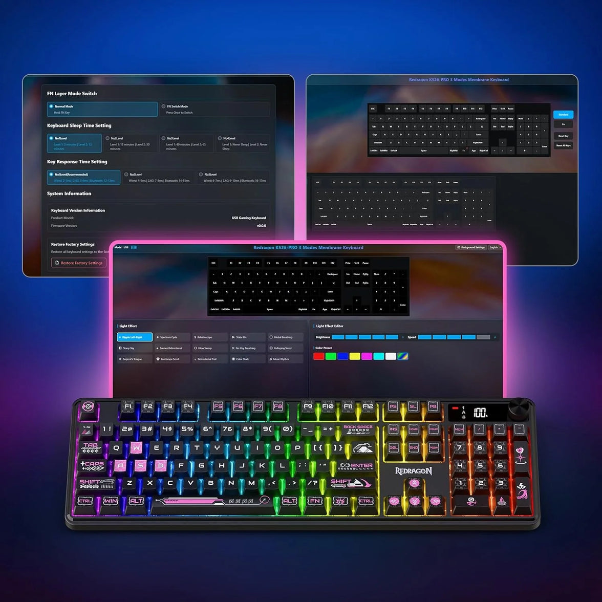 Redragon RM104 Pro Volcano Black+Pink (K526BP-PRO)