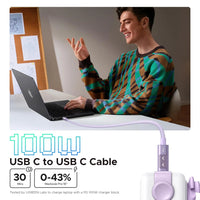 Ugreen Uno USB-C To USB-C PD 100W Fast Charging Cable Purple L509