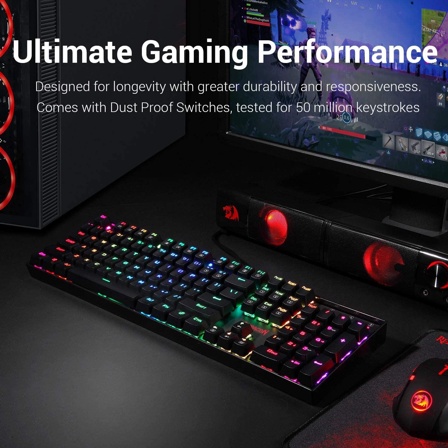 Redragon Mitra V2 Wired Keyboard Black (K551RGB-1)