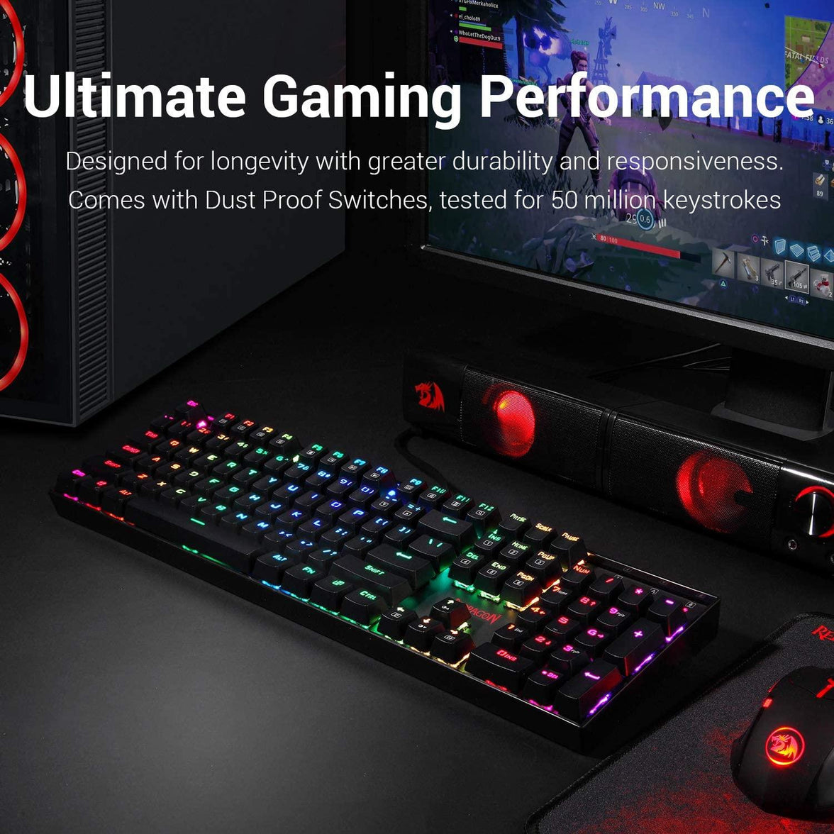 Redragon Mitra V2 Wired Keyboard Black (K551RGB-1)