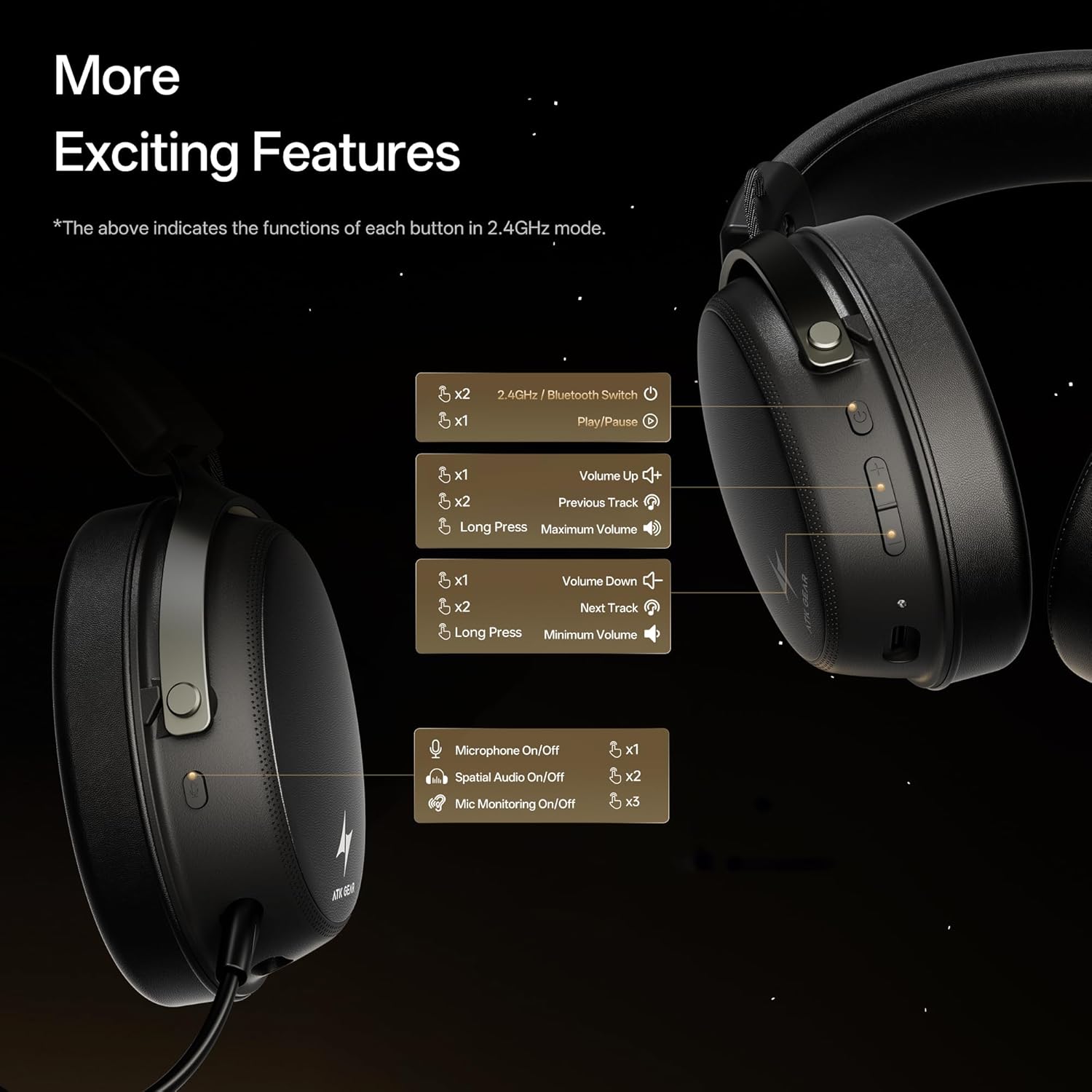 ATK Neptune N9 Ultra Over-Ear Esports Gaming Wireless Headphones